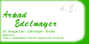 arpad edelmayer business card